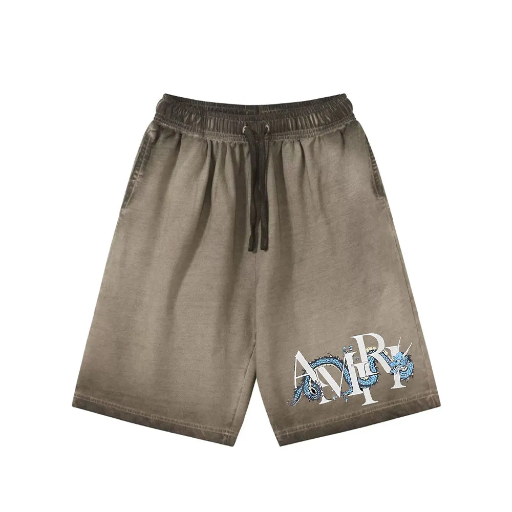 "High street casual cool cartoon letter dragon" Shorts