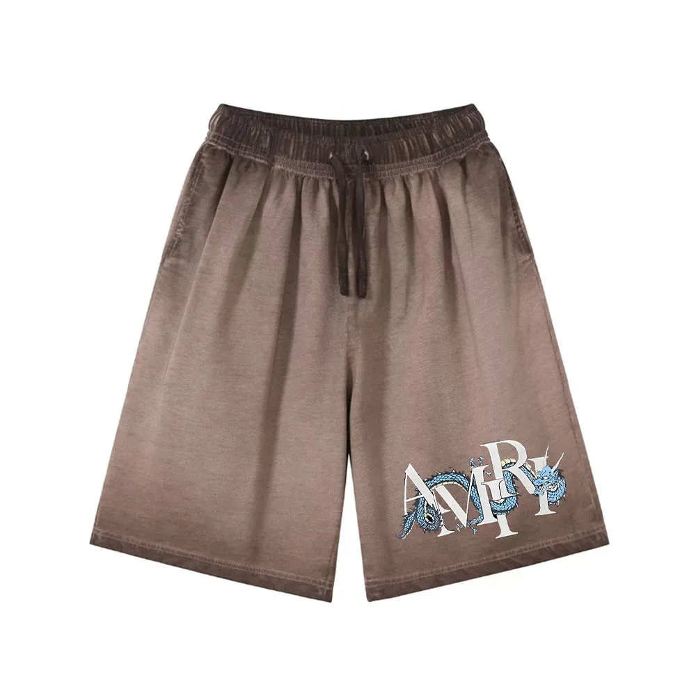 "High street casual cool cartoon letter dragon" Shorts