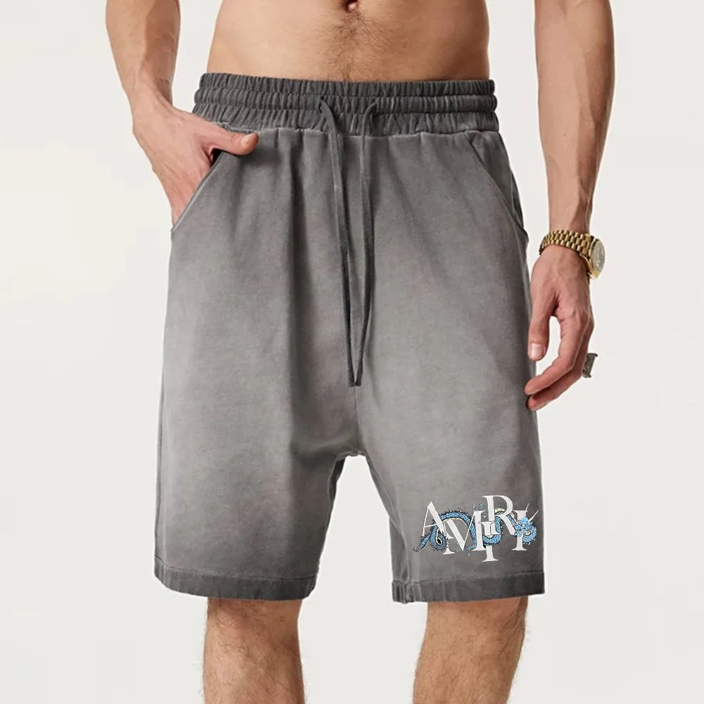 "High street casual cool cartoon letter dragon" Shorts
