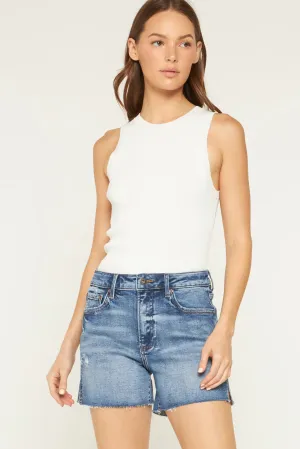 Raw Hem Denim Shorts