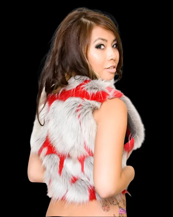 Red Patchwork Vest