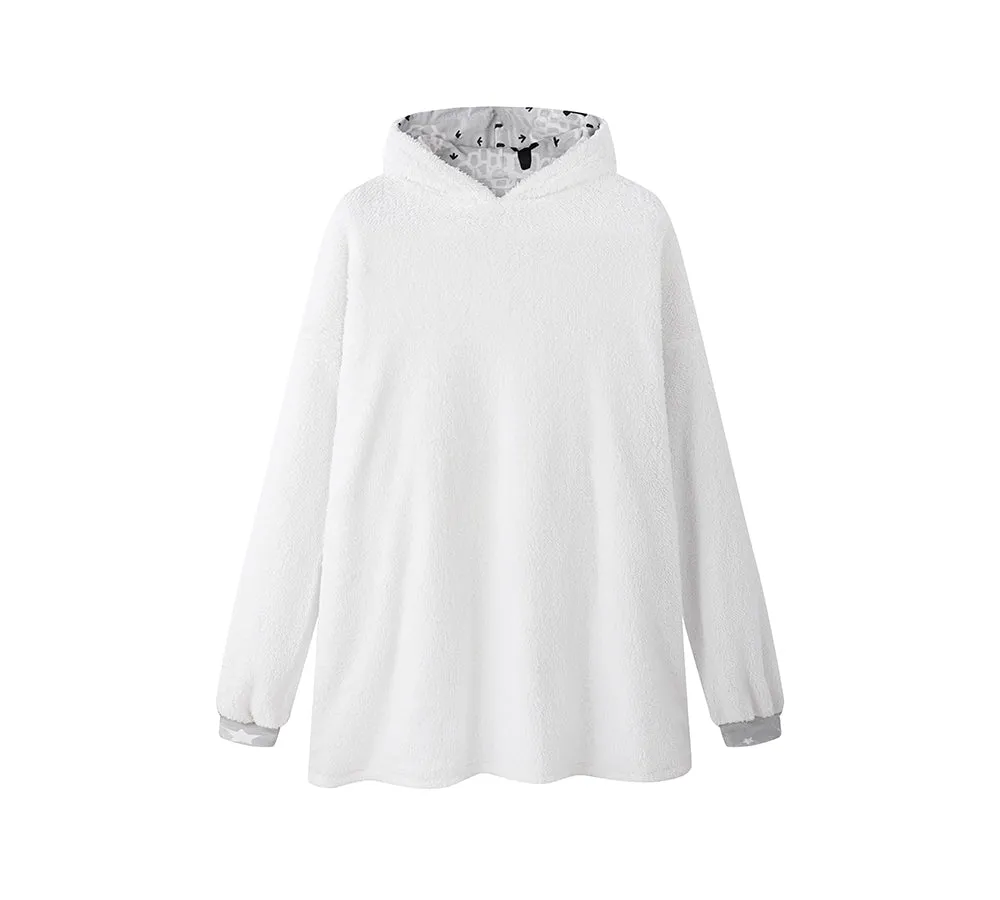 Reversible Hoodie Blanket Unisex Sheep Print