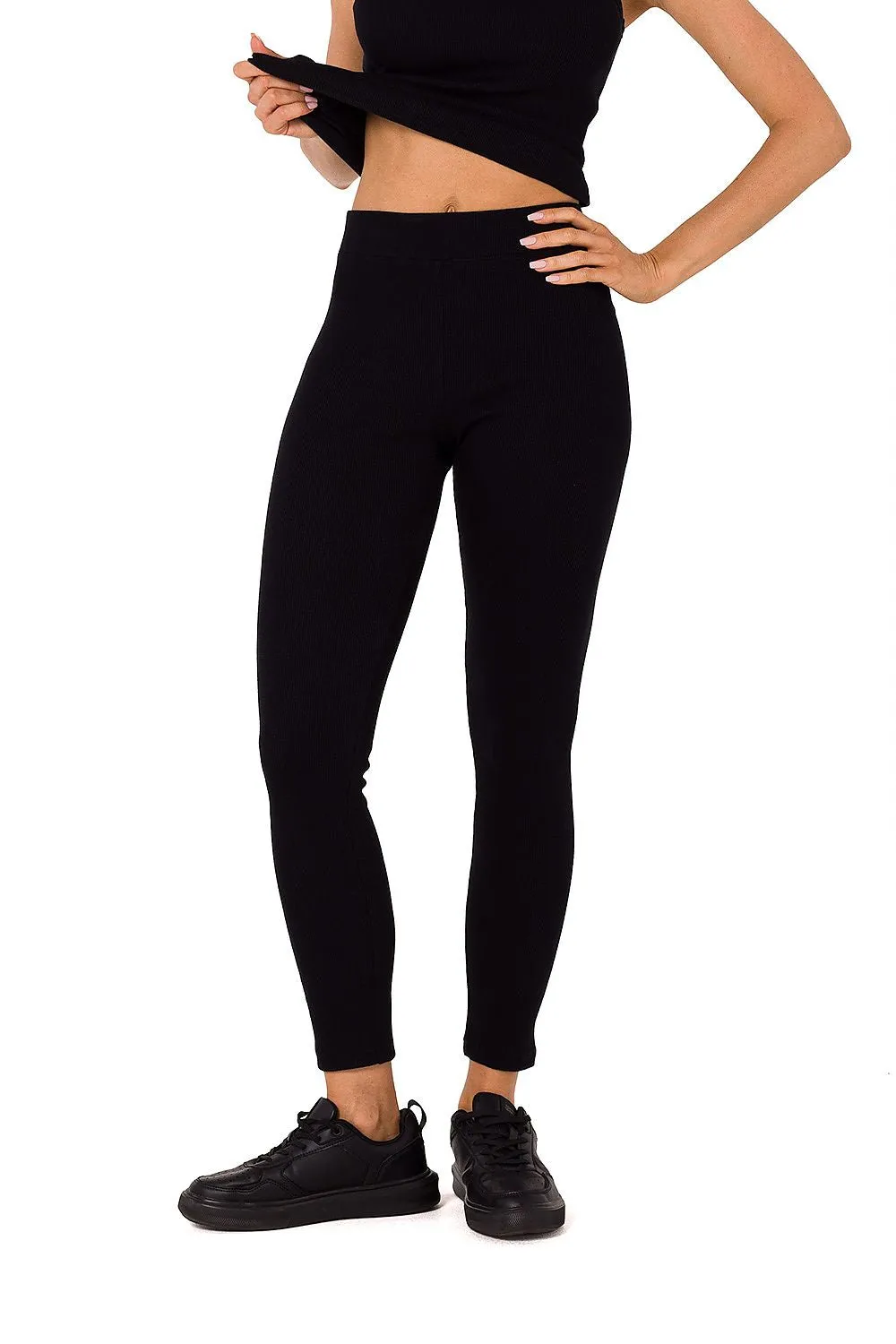 Ribbed High-Waist Comfort Leggings