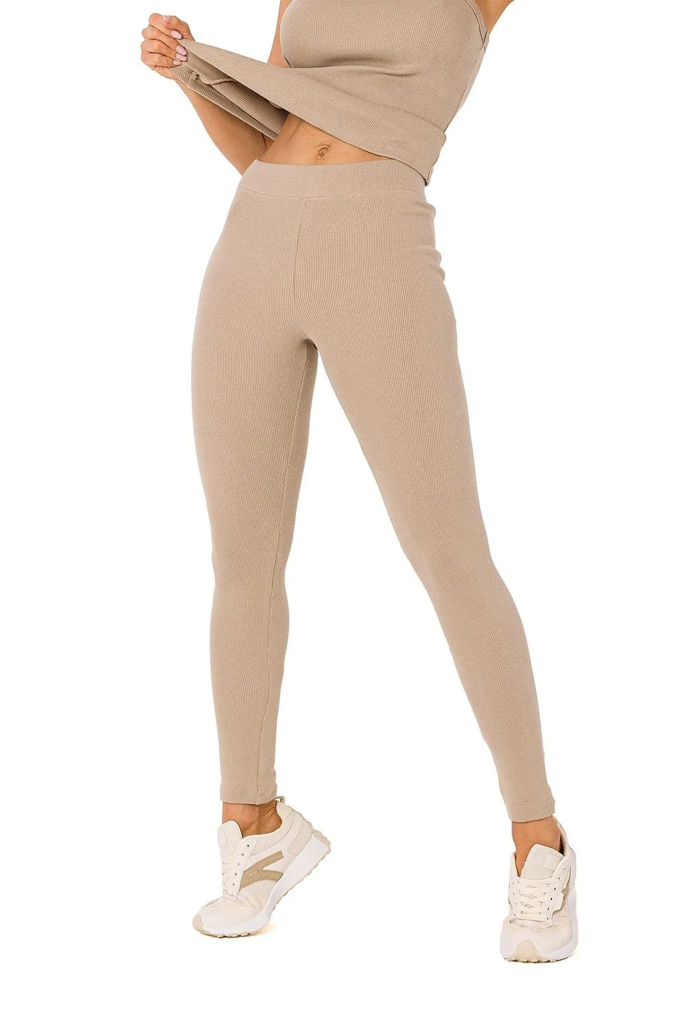Ribbed High-Waist Comfort Leggings