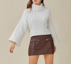 Ribbed Turtleneck Sweater