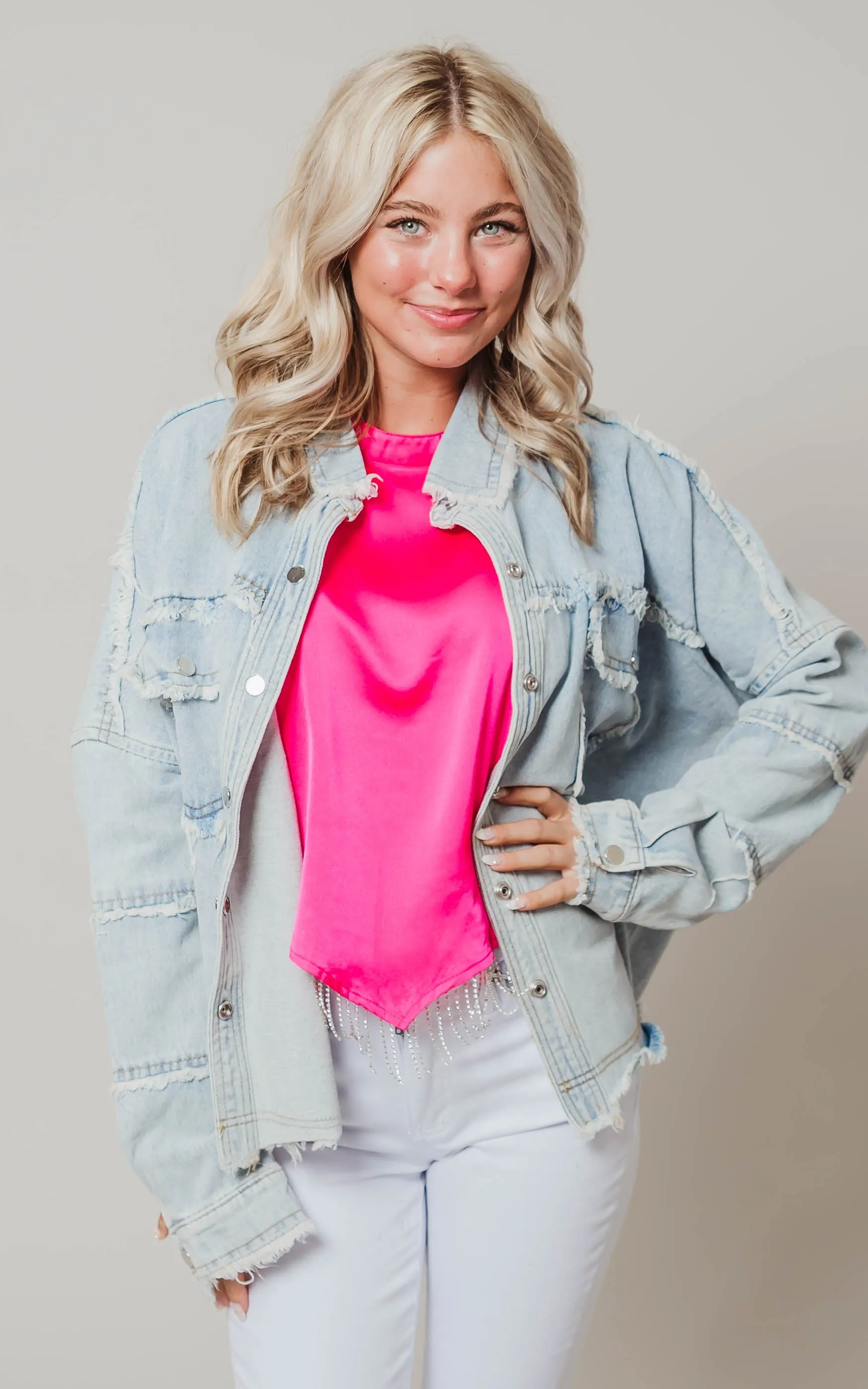 Ride or Die Distressed Denim Jacket - Final Sale