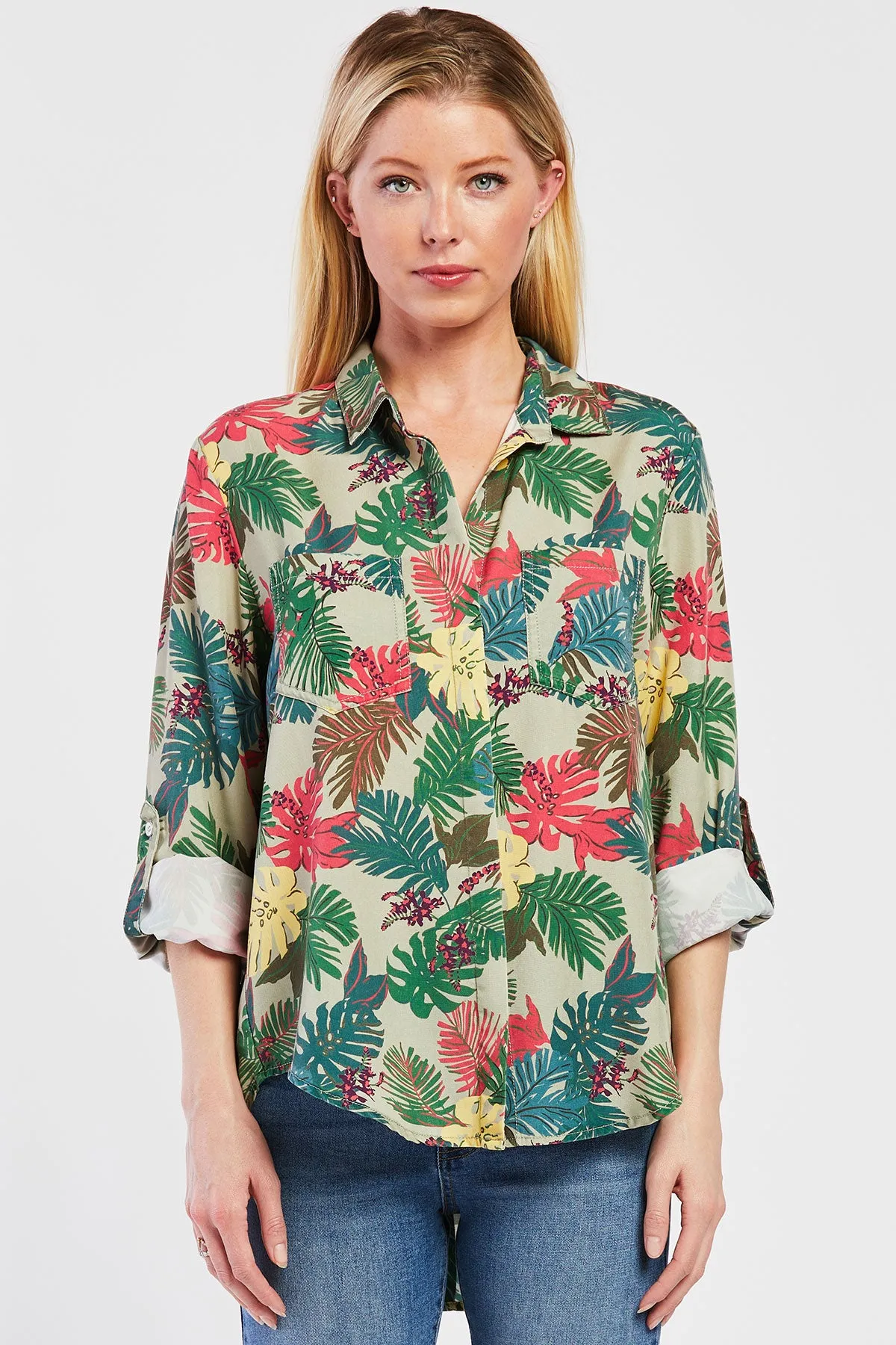 Riley Khaki Honolulu Button-Up Shirt