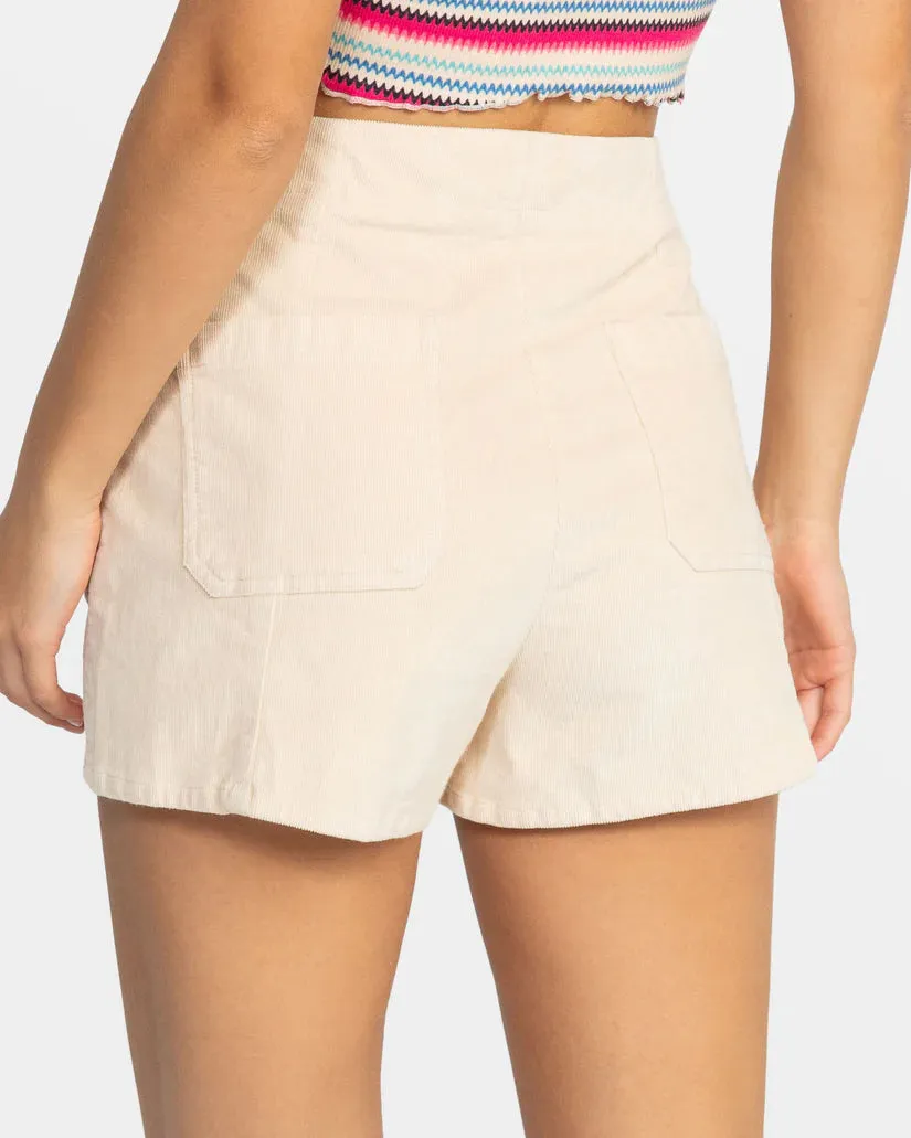 Roxy Sessions High Waist Corduroy Shorts