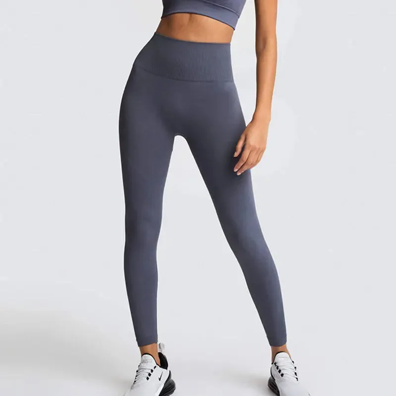 Seamless High Waist Push Up Sport Leggings for Women - Fitness Yoga Pants