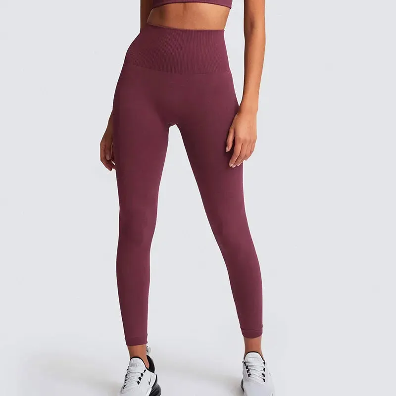 Seamless High Waist Push Up Sport Leggings for Women - Fitness Yoga Pants