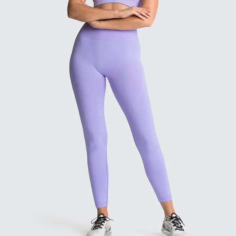 Seamless High Waist Push Up Sport Leggings for Women - Fitness Yoga Pants