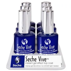 Seche Vive Instant Gel Effect Top Coat / 0.5 oz. - 6 Piece Display