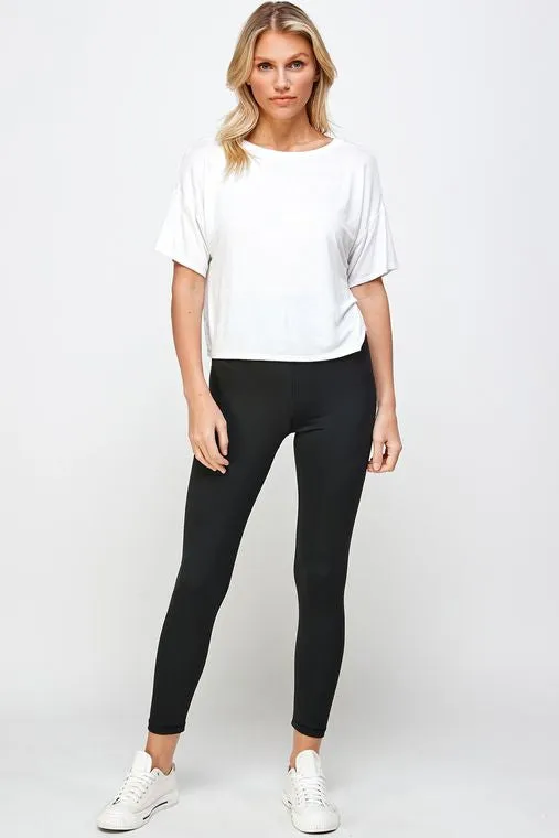 SOFT BLACK LEGGINGS - HIGH WAIST