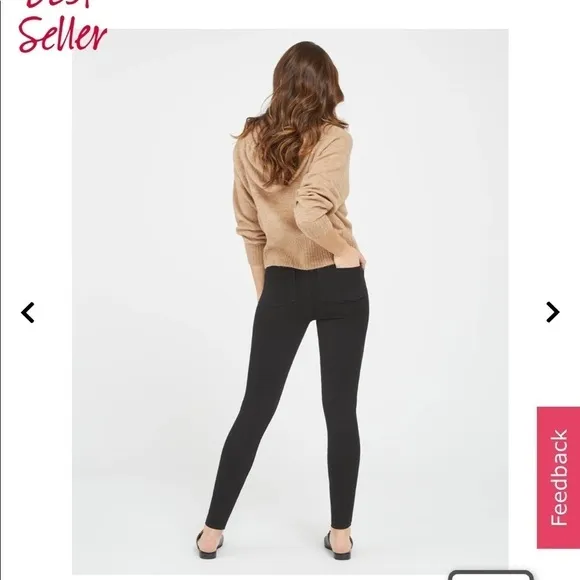 SPANX Black ankle length jean leggings XS