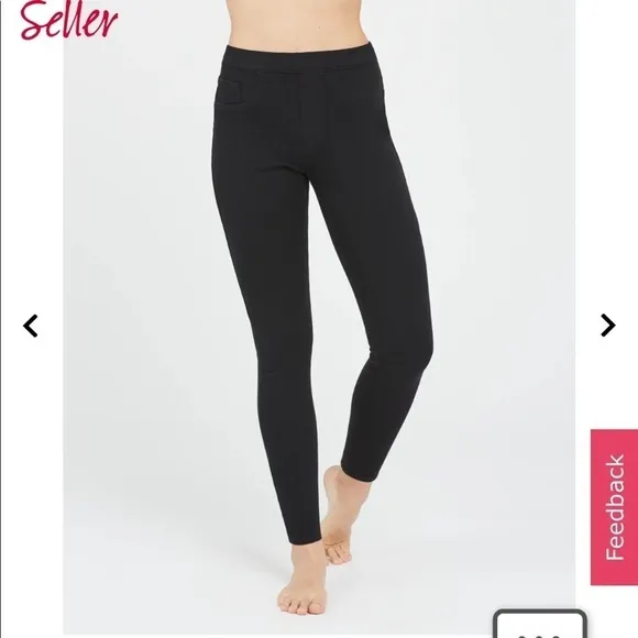 SPANX Black ankle length jean leggings XS