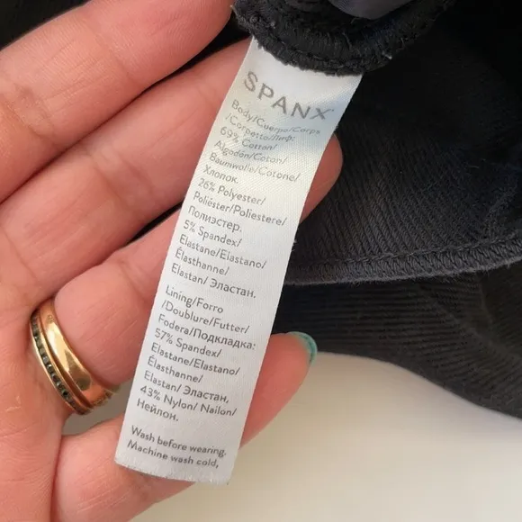 SPANX Black ankle length jean leggings XS
