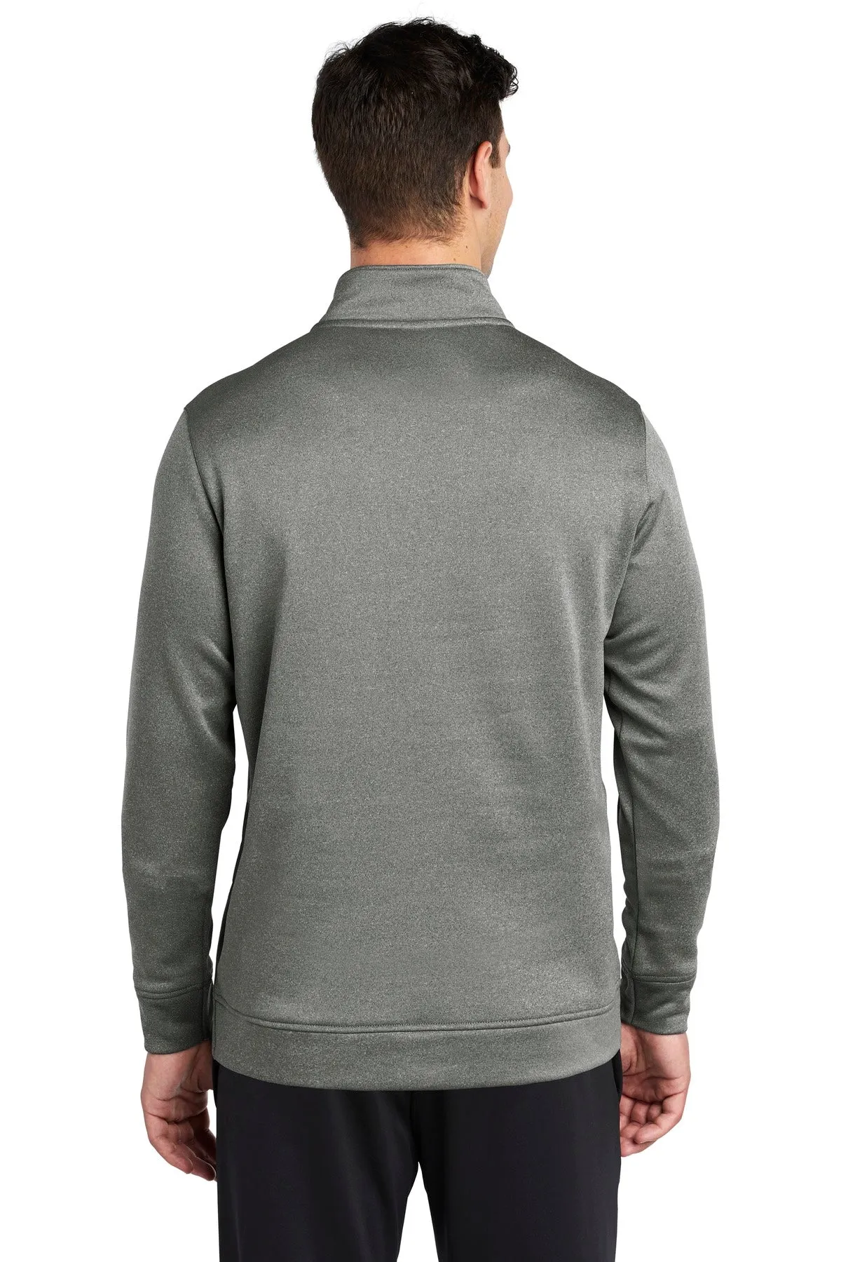 Sport-Tek  PosiCharge  Sport-Wick  Heather Fleece 1/4-Zip Pullover. ST263 Black Heather
