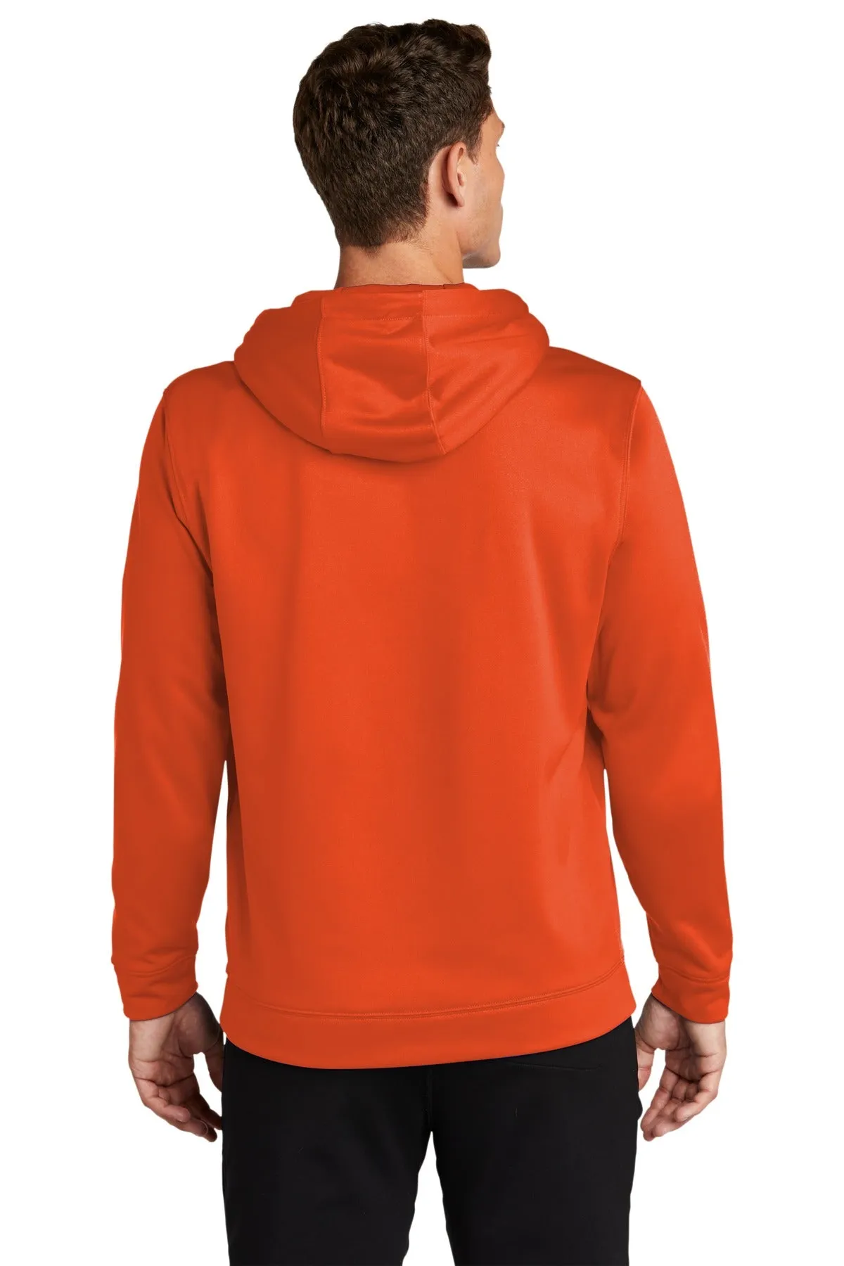 Sport-Tek Sport-Wick Fleece Hooded Pullover.  F244 Deep Orange