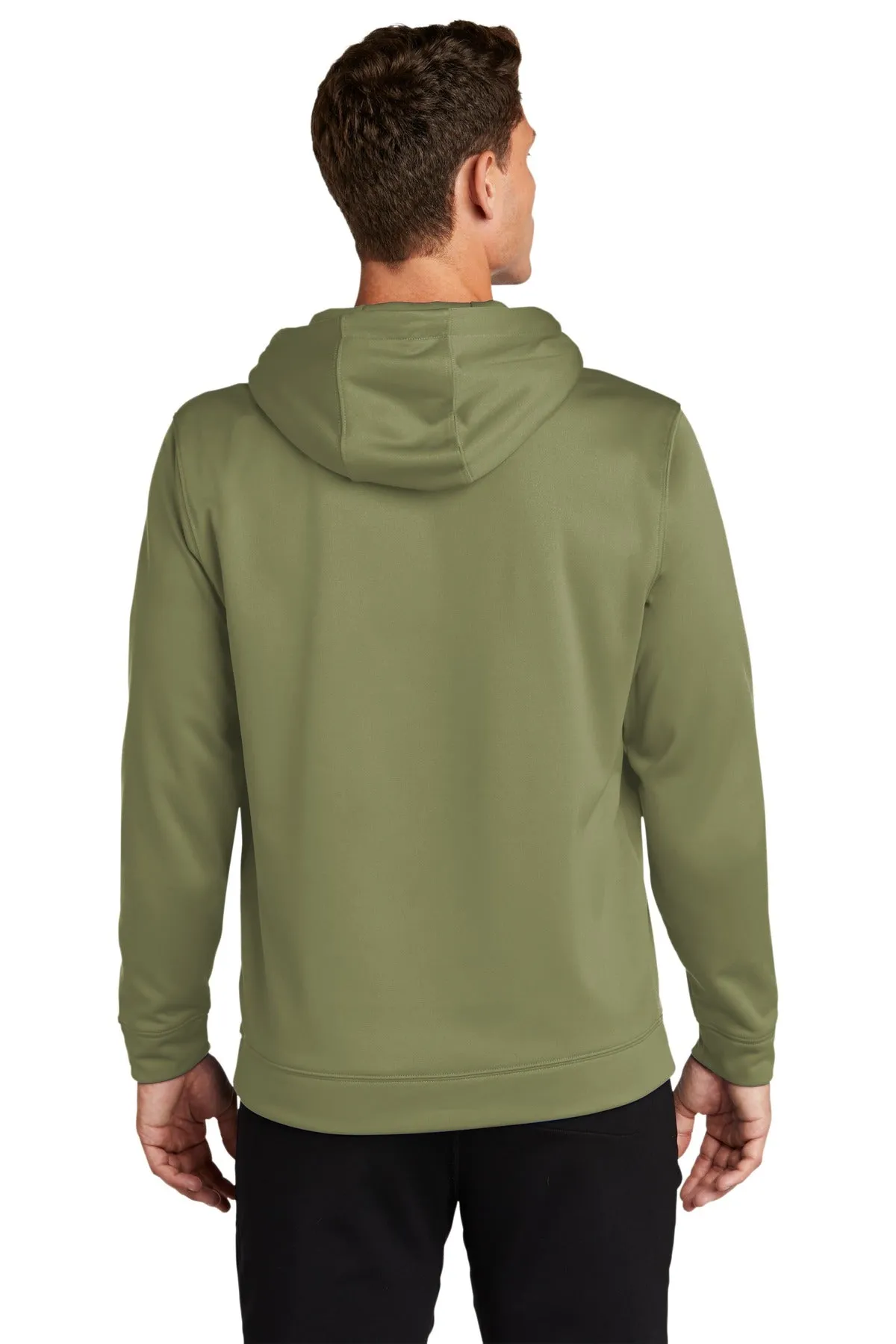 Sport-Tek Sport-Wick Fleece Hooded Pullover.  F244 Olive Drab Green