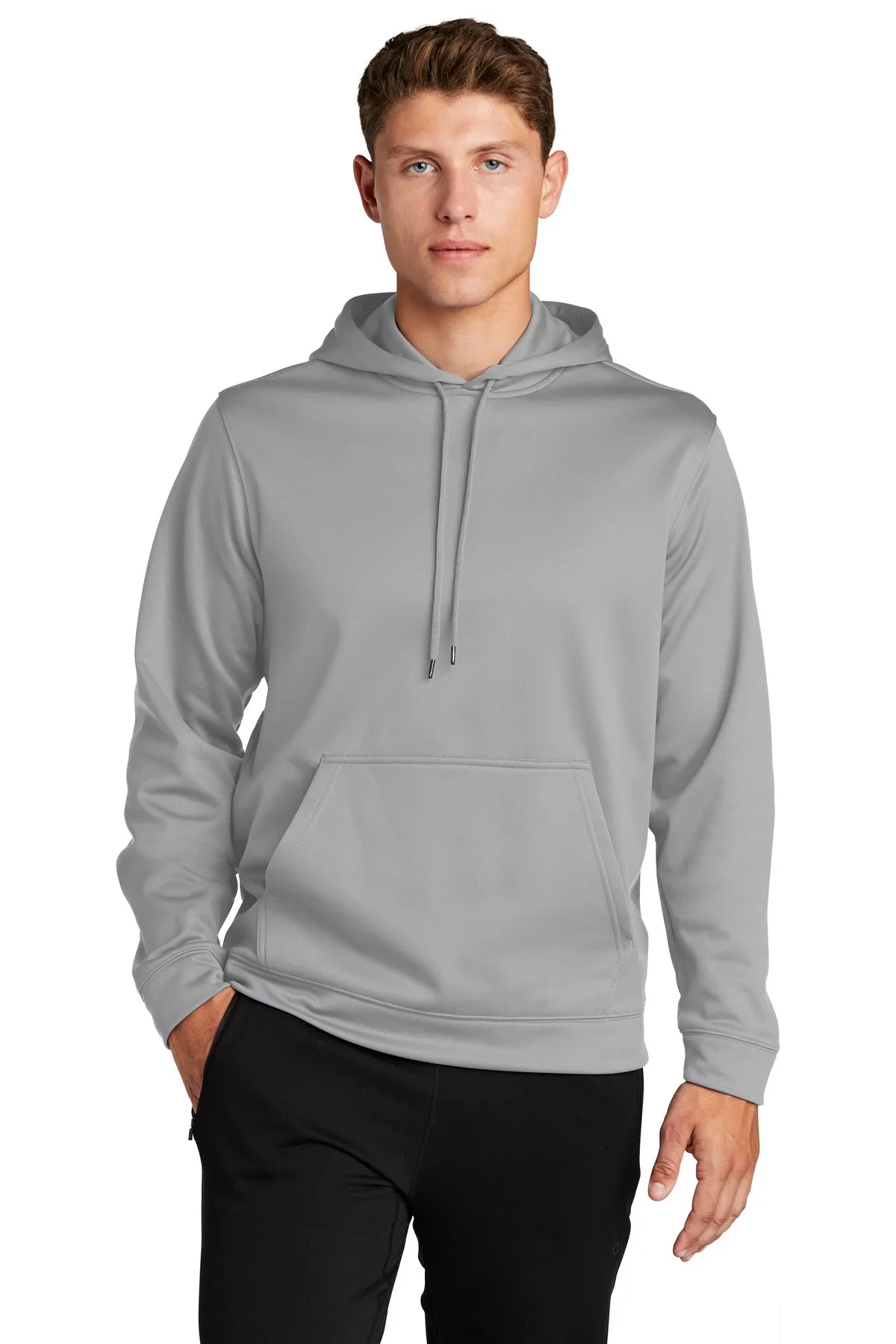 Sport-Tek Sport-Wick Fleece Hooded Pullover.  F244 Silver