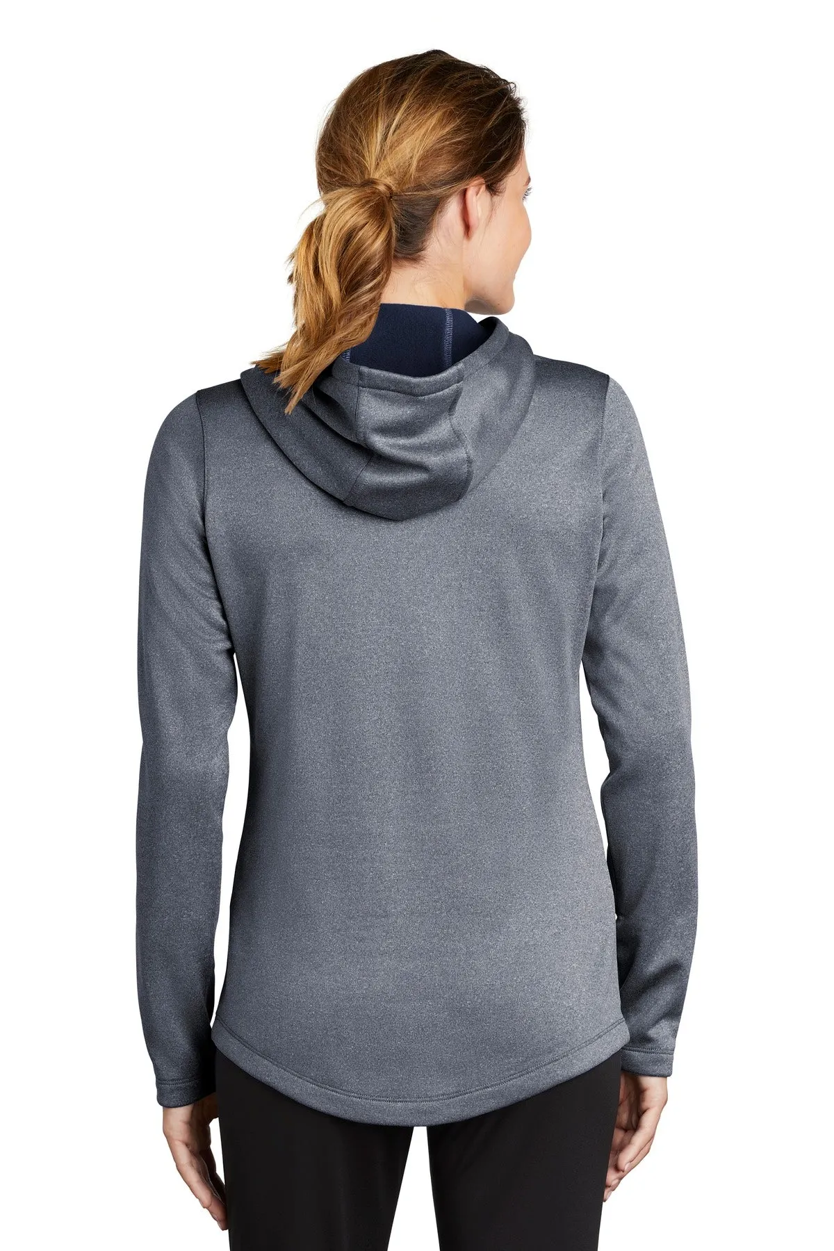 Sport-Tek  Women's PosiCharge  Sport-Wick  Heather Fleece Hooded Pullover. LST264 True Navy Heather