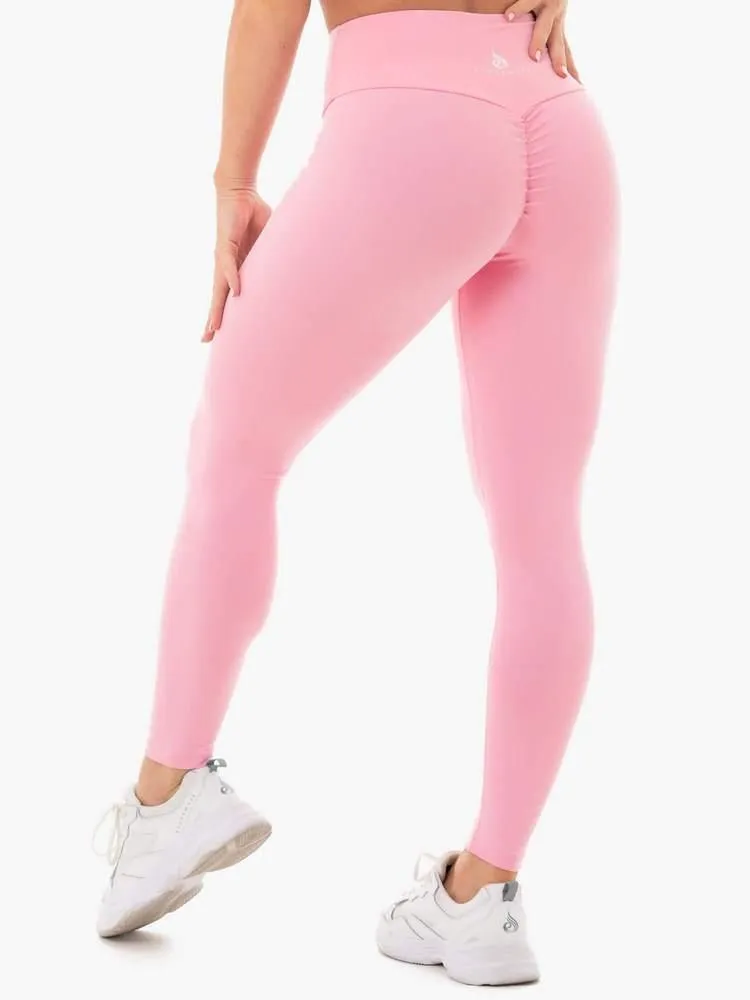 Staples Scrunch Bum Leggings - Bleikar