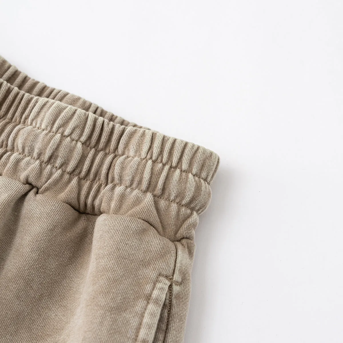 Stone-Wash Raw-Hem Shorts