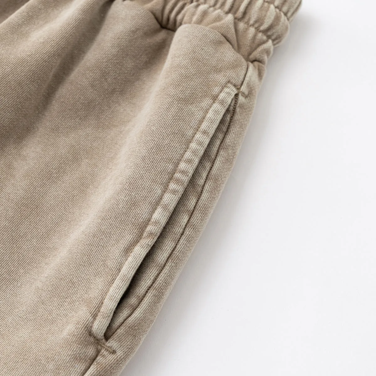 Stone-Wash Raw-Hem Shorts