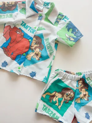Tarzan Button Tee & Short Set (3T)