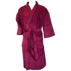 Terrytown Terry Velour Kimono Robes Burgandy