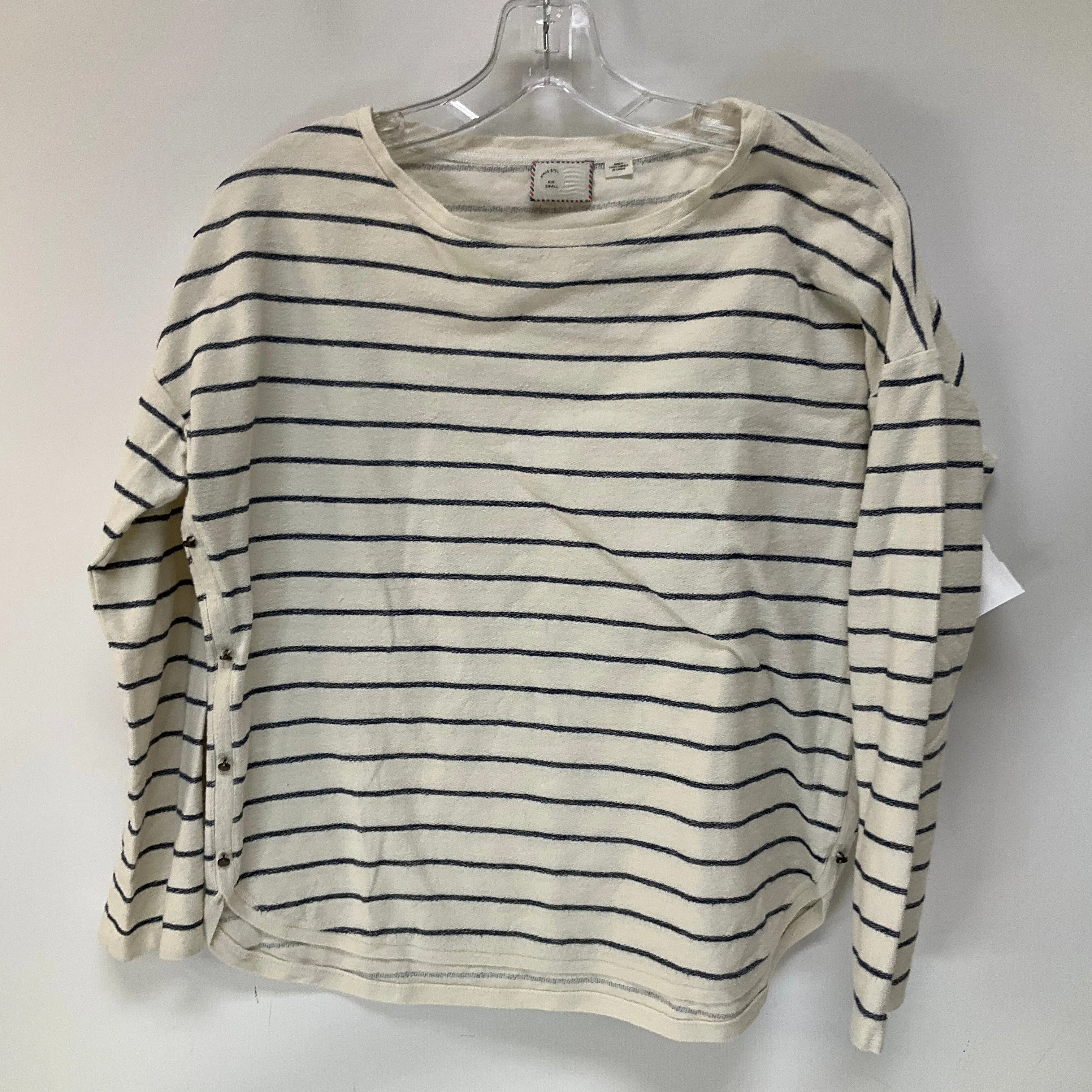 Top Long Sleeve By Anthropologie In Striped Pattern, Size: S