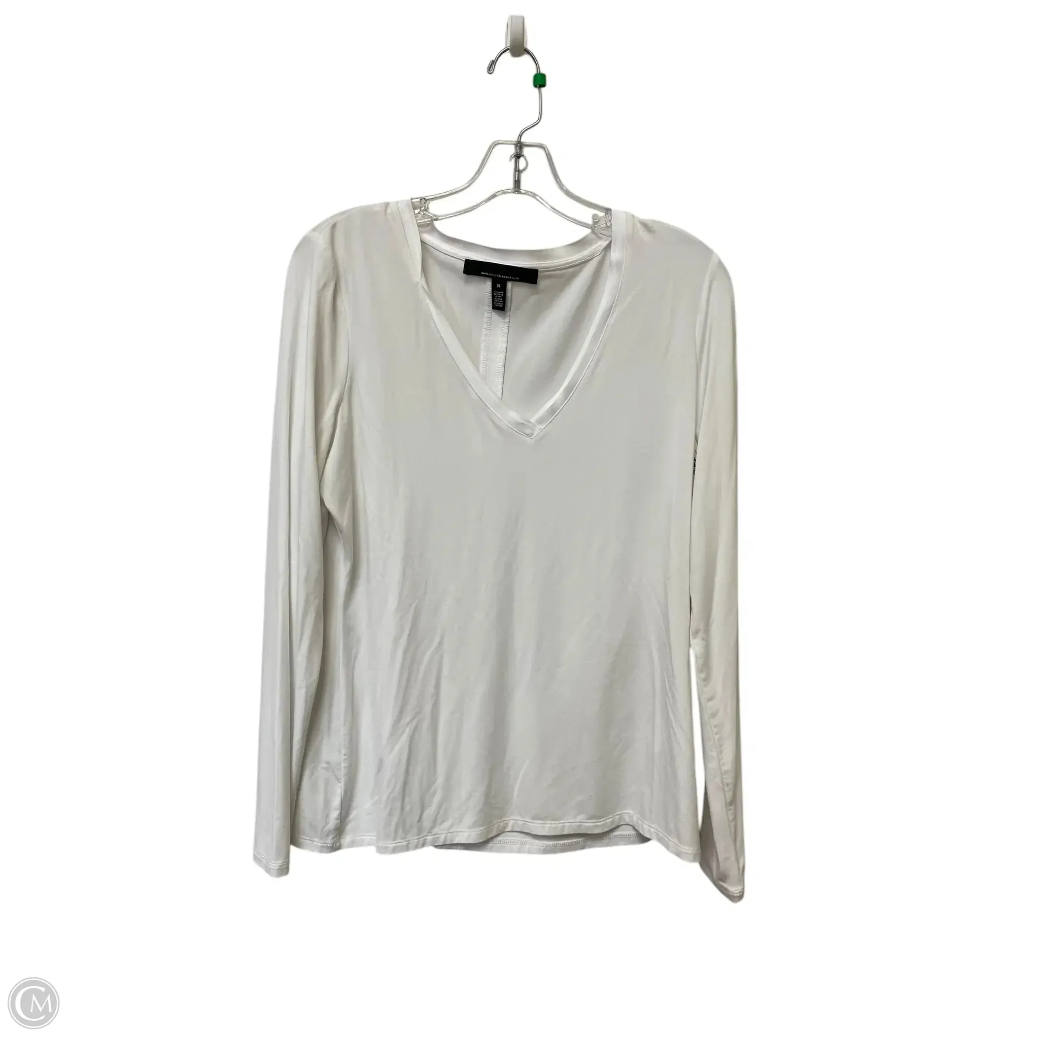 Top Long Sleeve By White House Black Market In White, Size: M