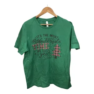 Top Short Sleeve By Bella   Canvas In Green, Size: Xl