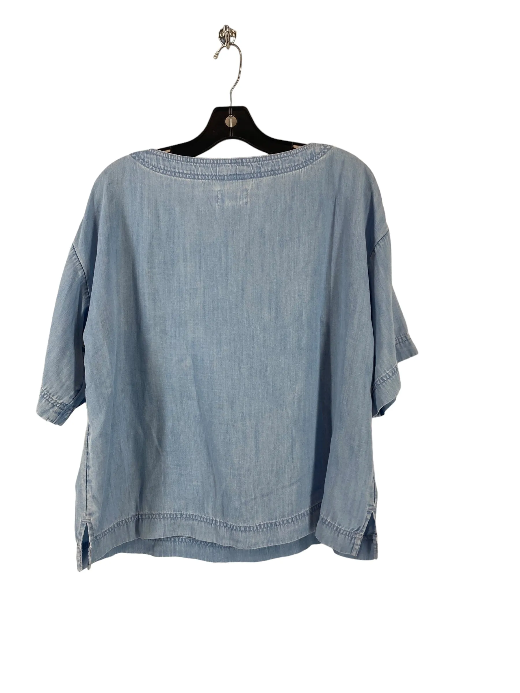Top Short Sleeve By Lou And Grey In Blue Denim, Size: S