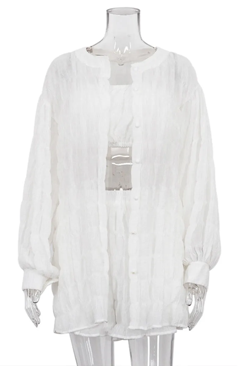 UG0417 Puffer Shirt and Shorts Set