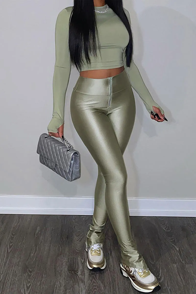 UJ0318 Fitted Shirt and Tights Set