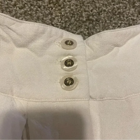 Veronica Beard Alicia High Rise white shorts