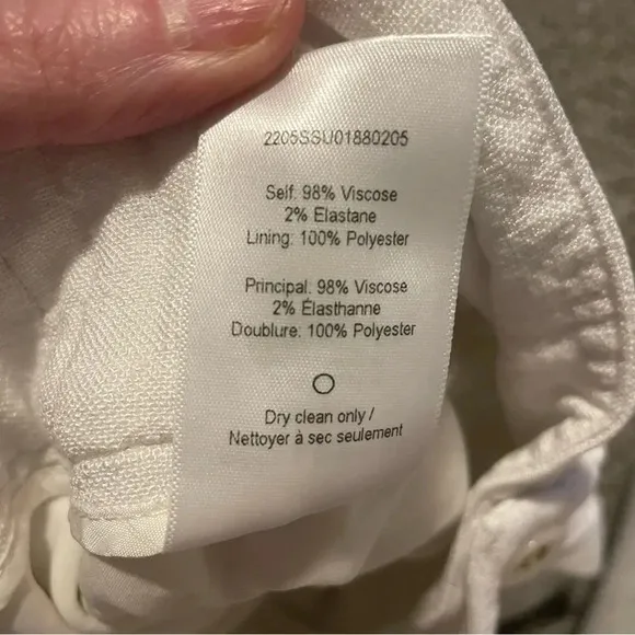 Veronica Beard Alicia High Rise white shorts