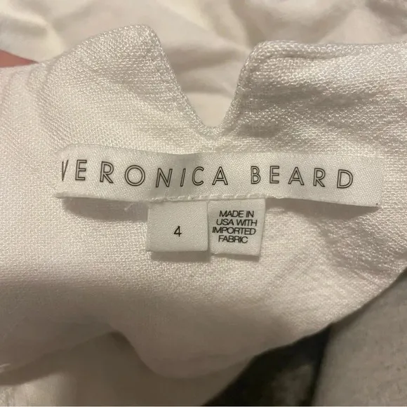 Veronica Beard Alicia High Rise white shorts