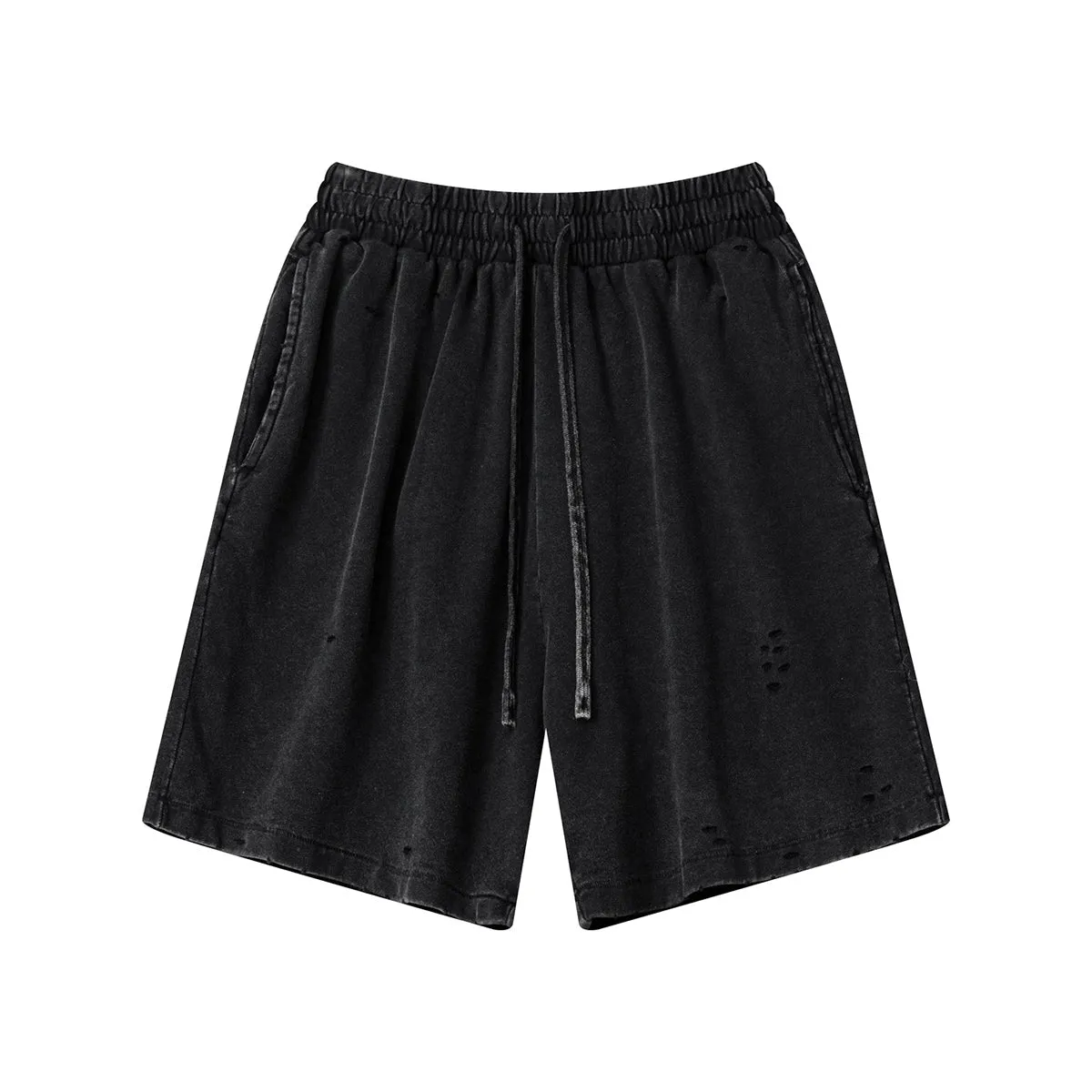 Vintage Wash Destructive Shorts