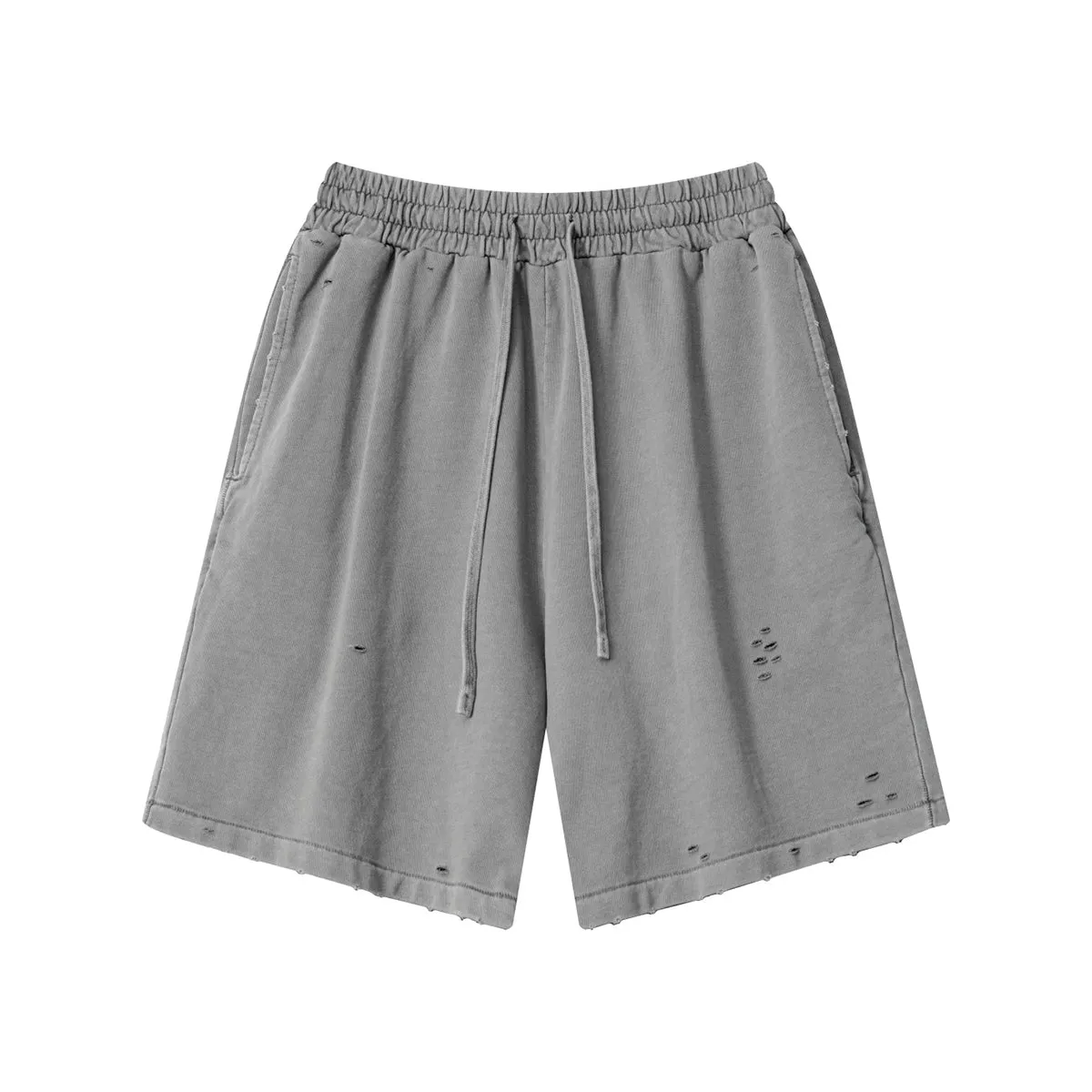 Vintage Wash Destructive Shorts