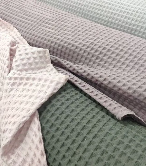 Waffle Cotton Robe with matching Towel