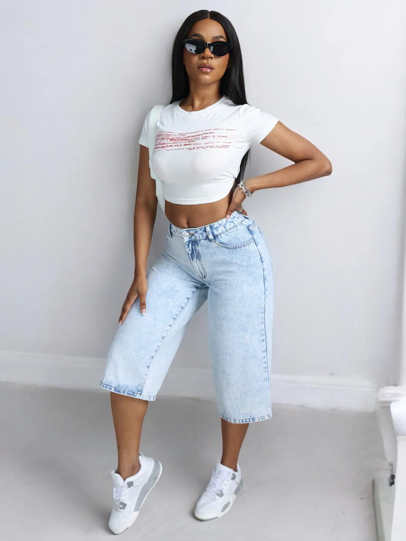 Women Loose Slimming Denim Shorts