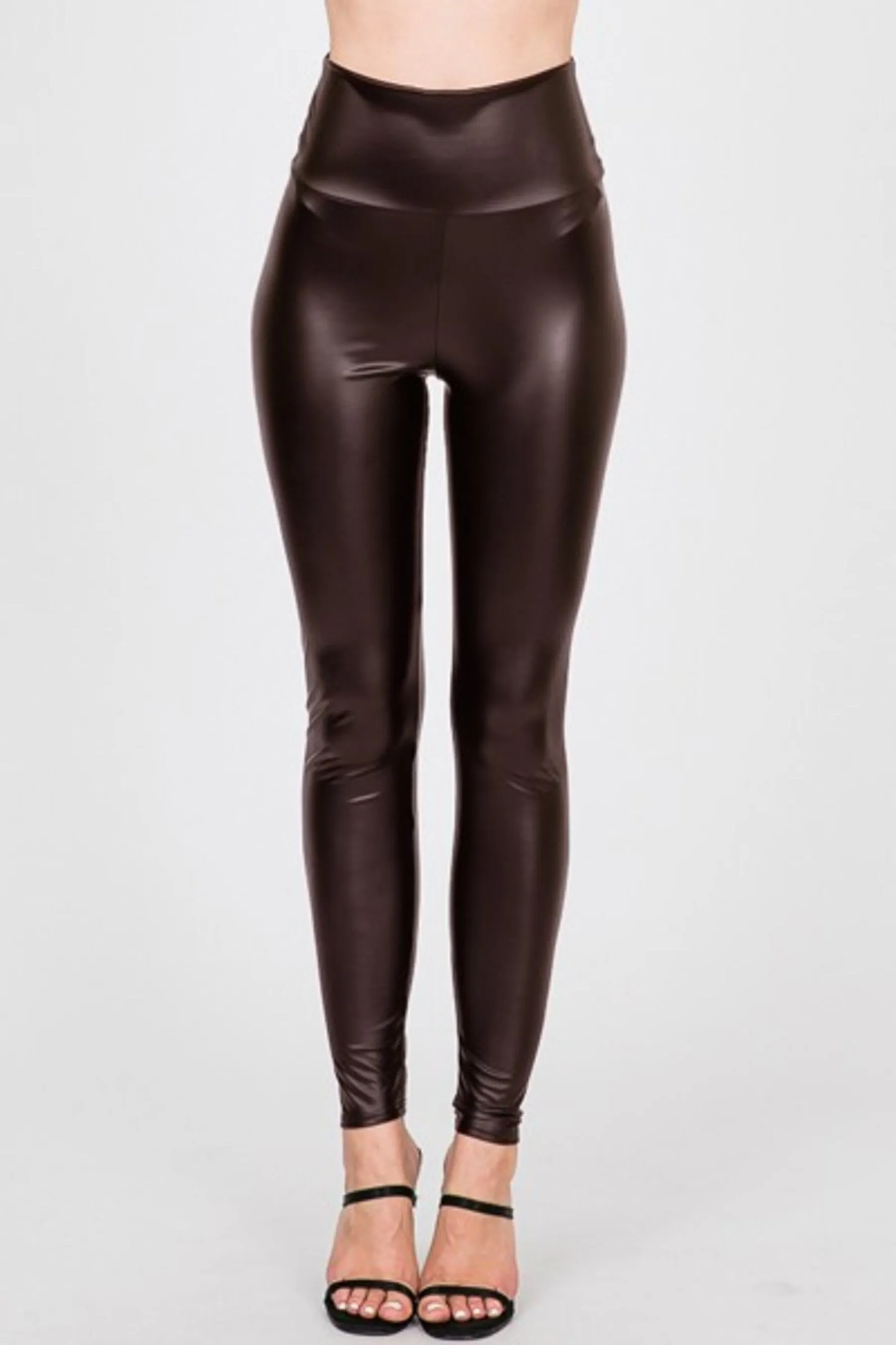Women's Casual High Waist Faux PU Leather Leggings