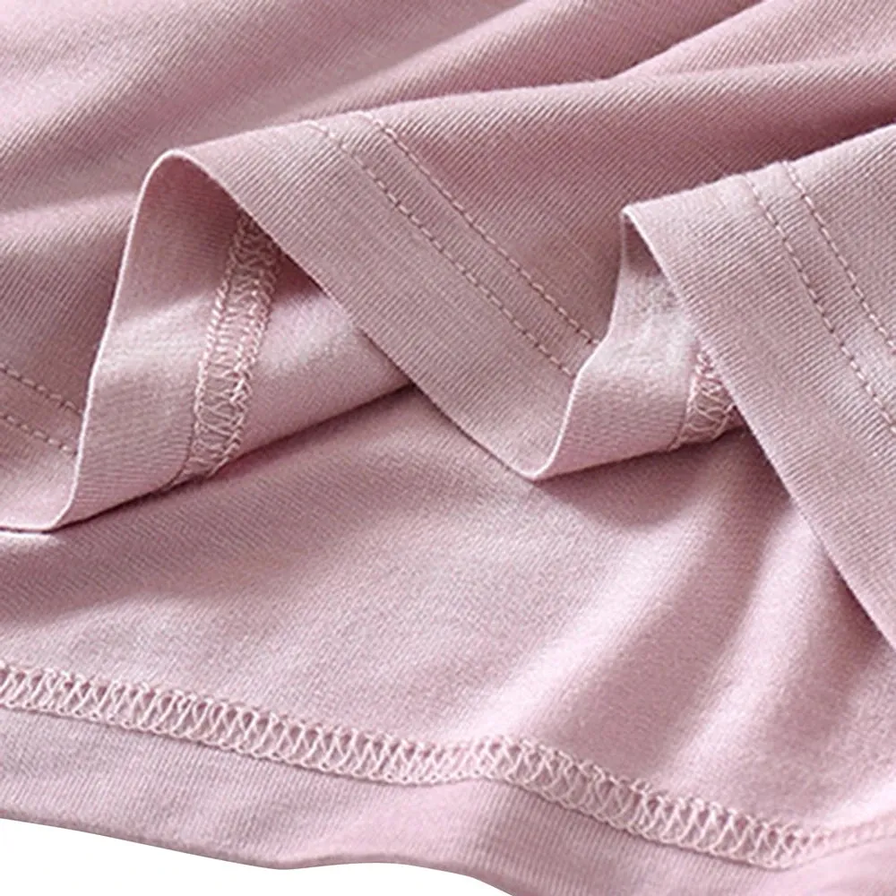 Women's Home Wear Solid Color Short Sleeve Round Neck Modal Temperament
