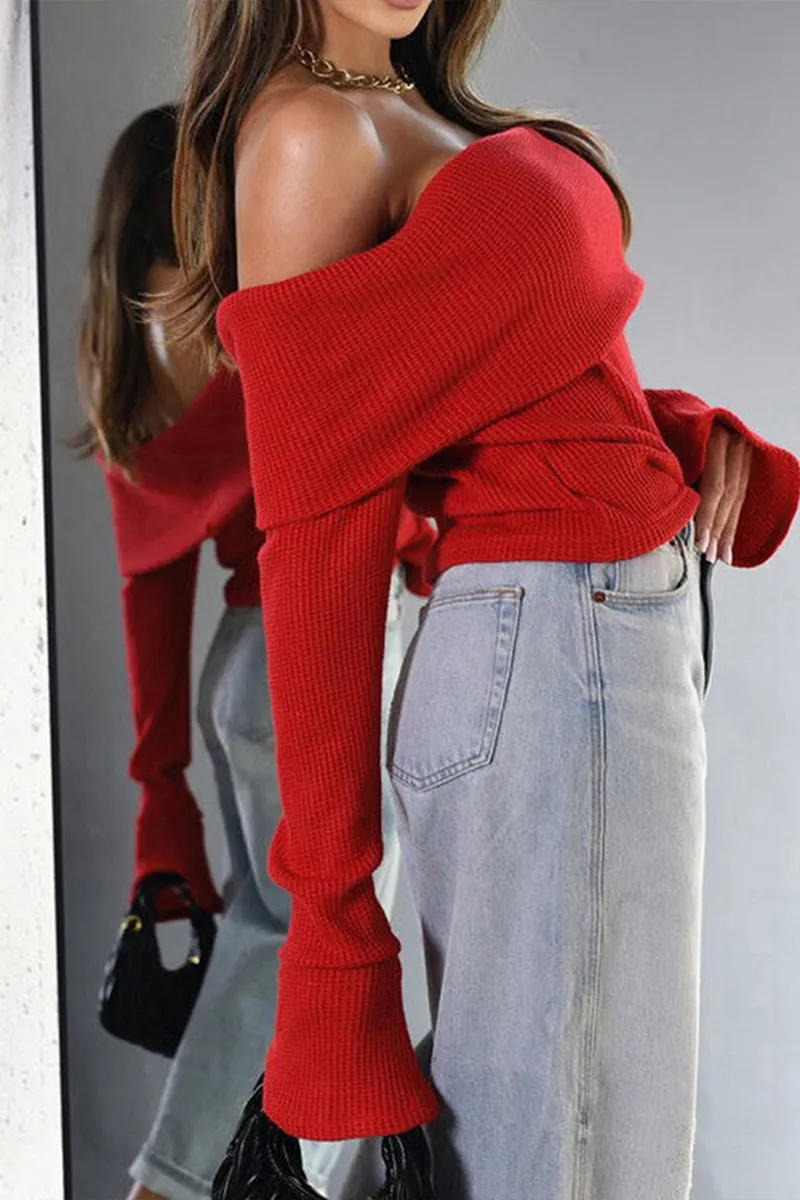 WS3200 Off Shoulder Sweater Outerwear