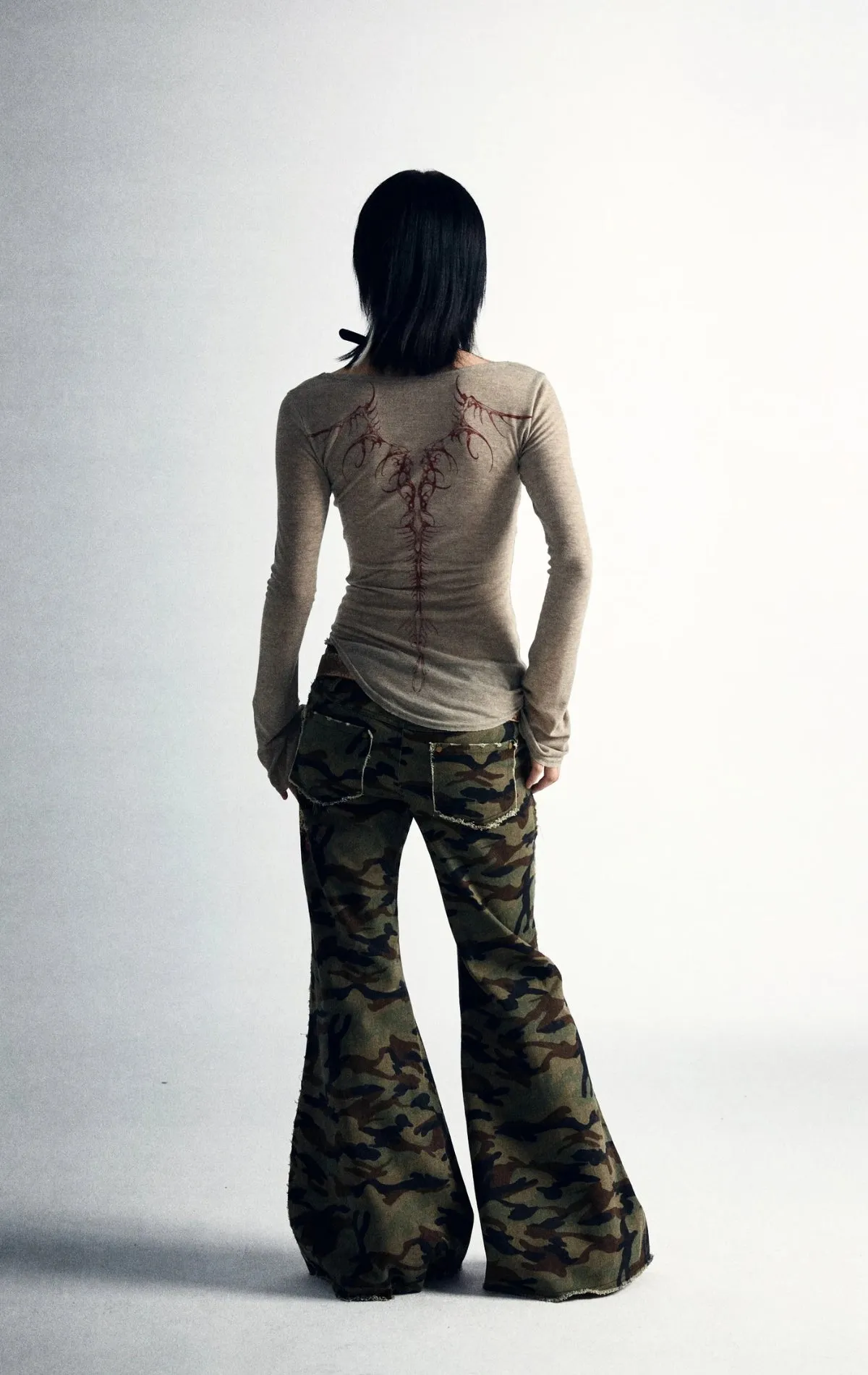 Y2K Grunge Sigilism Scoop Neck Top