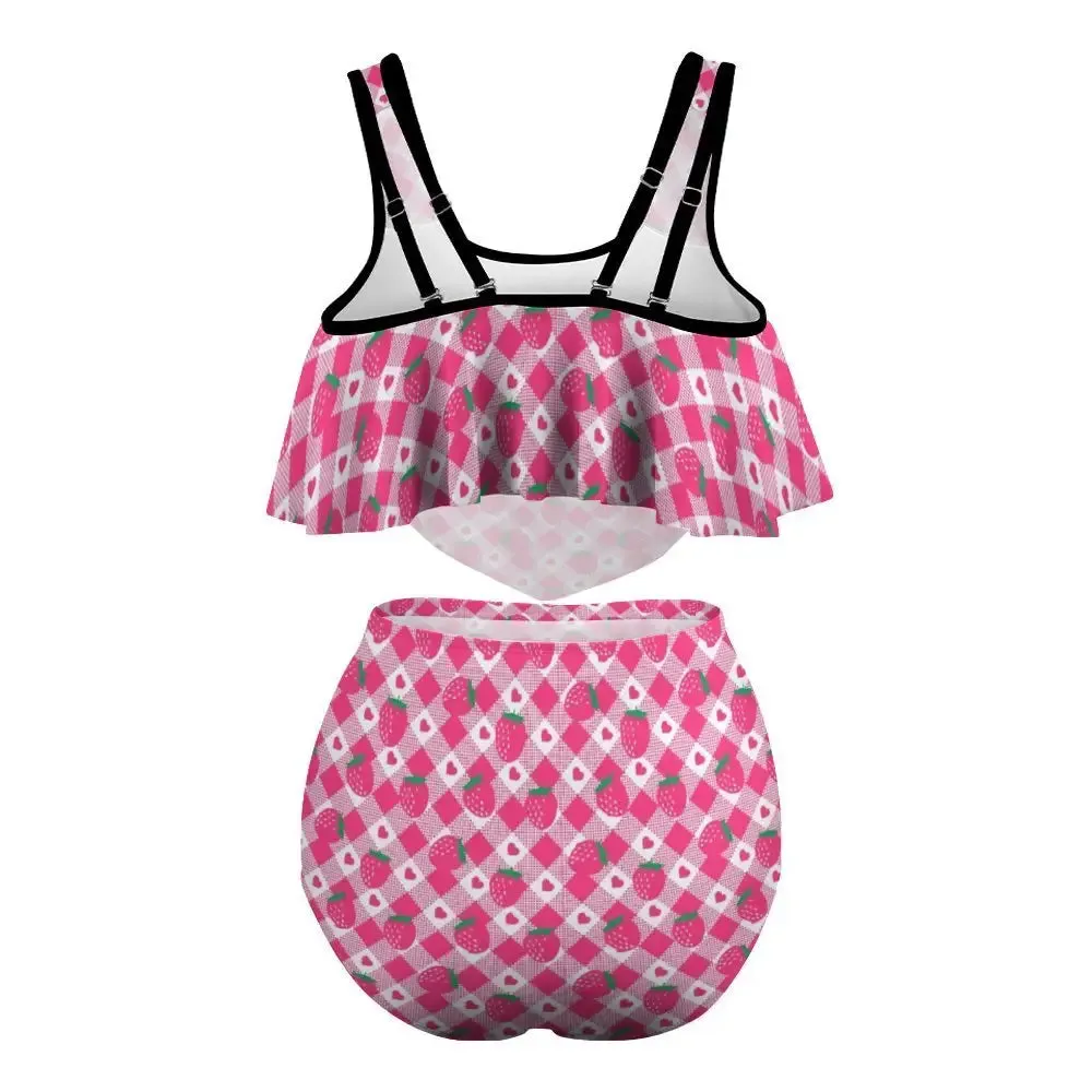 Y2K Swimwear Fabric with Adjustable Dual Shoulder Straps for Women