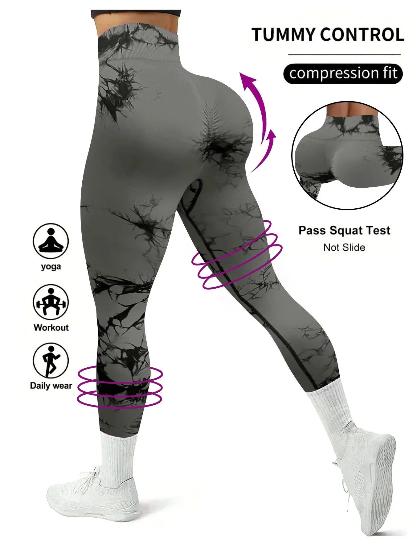 Yoga Marble Seamless Leggings