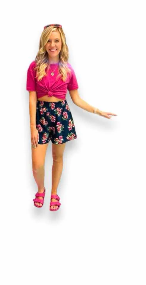 Yvett - Navy Pink Floral